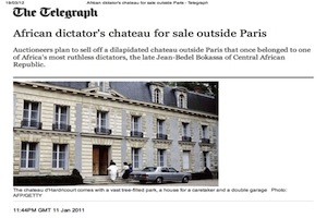 African dictator's chateau for sale outside Paris